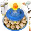 18 Egg Incubators for Hatching Eggs, Chicken Egg Incubator with Automatic Egg Turning & Humidity Control, 360° Viewing, Egg Candler, for Home, Farm, Classroom, Hatching Duck, Quail, Turkey, Goose