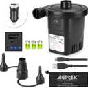 AGPTEK Rechargeable Air Pump, Electric Air Pump 4000mAh Battery Quick-Fill Inflator & Deflator with 3 Nozzles, Lightweight & Portable Perfect for Air Beds, Air Mattresses, Pool Toys & Inflatable