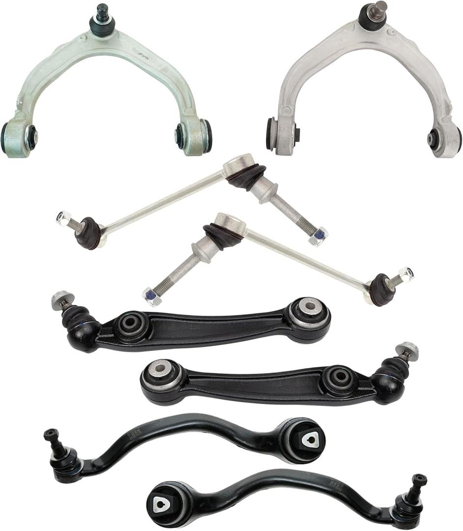 TRQ Front Suspension Kit Control Arm with Ball Joint Sway Bar Stabilizer Link Compatible with 2014-2018 BMW X5 2015-2019 X6