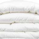 All-Season Extra Soft Luxurious Classic Light Pure Microfiber with 200 GSM Comforter - Full Or Queen - 90 by 90 Inch Colour-White