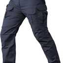 CARWORNIC Gear Men's Tactical Cargo Pants Waterpoof Lightweight Rip Stop EDC Military Combat Trousers Navy Blue 34/32
