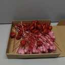 Yen Jean 70Pcs Valentines Day Foam Heart Glitter Picks - Red Pink Sparkly Sticks for Flower Arrangements Floral Bouquet Home Supplies Decorations