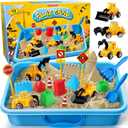 ESSENSON Sensory Bin, Dinosaurs Kit with Sensory Sand, Play Sand Pretend Play Beach Toy, Sandbox for Girls and Boys