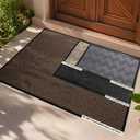 BEHERO Front Door Mat Indoor Outdoor Entrance, 29.5" x 17" Welcome Mat for Entryway, Heavy Duty Absorbent Door Mat, Non Slip Door Mats Outside, Entry Doormat, Beige