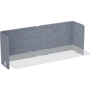 Desk Privacy Panel,2PCS L-Shaped Clamp-On Office Desk Divider,2-in-1 Adjustable Acoustic Desktop Partition Or Under Desk Modesty Panel,for Office,Home,Felt (Grey, 47.2" x 15.7")