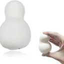 Multifunctional Ultra Soft Squeeze Personal Electric Massager with Vibrating Physical Therapy Massage Ball, Finger Massager for Hand Exercisers Fidget & Relaxation (White)