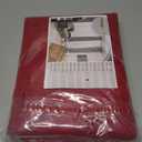 YoungsTex Red Linen Semi Sheer Curtains 80 Inch Length - Light Filtering Drapes with Back Tab Rod Pocket Lightweight for Living Room Window, 2 Panels, 52 X 80 Inch