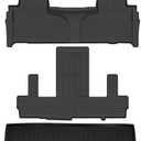 Tesson All Weather Floor Mats Accessories 3 Row Liner Set & Cargo Liner Custom Fit for 7 Seats 2021-2025 Chevy Chevrolet Suburban/GMC Yukon XL/Cadillac Escalade ESV with 2nd Row Bucket Seats