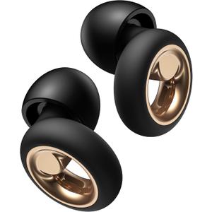 Ear Plugs for Sleeping, 45dB Silicone Ear Plugs for Noise Reduction, Reusable Sleeping Noise Cancelling Earplugs for Snoring, Concert & Shooting Ear Protection with 6 Eartips(Black)
