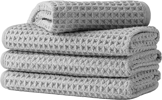 Turle Wax Elite Detail Waffle Drying & Detailing Towels 16x24 in 2 Pack, Gray