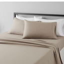 Basics Lightweight Super Soft Cooling, Easy Care Breathable Wrinkle Free Microfiber Comfortable 4-Piece Bed Sheet Set with 14-Inch Deep Pockets, Queen, Taupe, Solid (King)