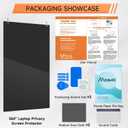 360 Privacy Screen for Laptop 15.6 Inch 16:9, 4 Way Computer Monitor Privacy Shield, Anti Glare Blue Light Filter Compatible with Lenovo Hp Dell Acer Asus Thinkpad Envy Xps