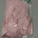 Elegant Jumpsuit for Women Dressy Sexy Lace Puff Sleeve Wide Leg Pant Suit One Piece Formal Outfits (Pink, M)