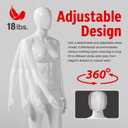 TopMaster Female Form Mannequin - Versatile 360 Design, Easy Assemble, Full Body Dress Form Female Mannequin with Adjustable Posture, Turnable Head & Flexible Limbs - White