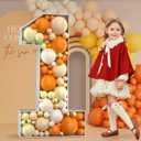 imprsv 4FT Marquee Number, Mosaic Numbers for Balloons, Mosaic Balloon Frame, Marquee Number, Number 1 Balloon for 1st Birthday Girl Decoration, Frist Anniversary Decorations, First Birthday Decor
