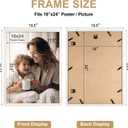 18x24 Picture Frame Set of 3, Distressed White Wood Grain 18 x 24 Frames Gallery Wall Poster Frame for Horizontal and Vertical Wall Mounting (3 pack,White)
