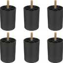 uxcell 6 Pcs M10 x 3.1 x 2.3 Inch Furniture Legs, Plastic Sofa Couch Legs Tapered Replacement Legs Tapered Feet for Chair Sofa Dresser Cabinets Bed, Black
