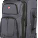 SWISSGEAR Sion Carry-On Spinner Luggage, Softside Expandable, Lightweight Suitcase, Dark Grey, 22.75-Inch