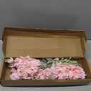 8PCS Delphinium Artificial Flower 34.6'' Pink Silk Flowers Long Silk Larkspur Flowers Plant Floral Faux Bouquets for Tall Vase Wedding Floral Arrangements Floor Home Garden Outdoor Decor