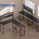 Pamray 60 Inch L Shaped Gaming Desk with Shelves and Storage, 59.5 Inch