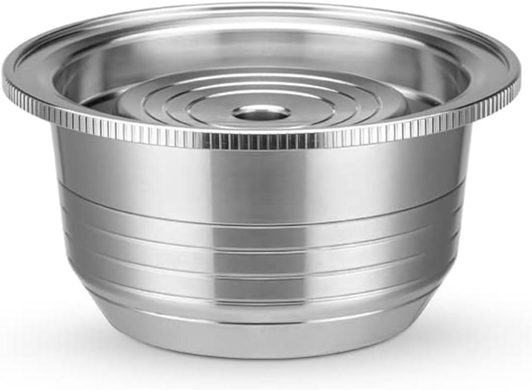 Reusable Coffee Capsule, Stainless Steel Refillable Coffee Pod Brewing Espresso 230ML/8OZV-ertuoline Metal Pod Coffee Pod Compatible for Ne-spreso Ver-tuoline GCA1 De-longhi ENV135S