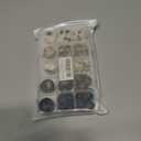 110-Piece Resin Sewing Buttons Set, 4-Hole Round Buttons, 15mm/20mm/25mm, 5 Colors for Blazers and Coats Brown/Black