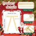 Artmag 24 Pcs Velvet Bows for Christmas Tree Rustic Bows Velvet Christmas Ornaments for Door Garland Wreath Gift Party Holiday Decoration (Width of 5/8",Beige)