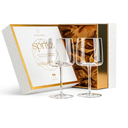 GLASSIQUE CADEAU Crystal Aperol Spritz Cocktail Glasses | Set of 2 | 15 oz Long Stemmed Goblets for Drinking Limoncello, Campari and Hugo Spritz | Elegant Glassware for Spritzer Drinks