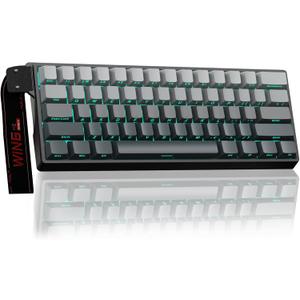 Aula WIN60 HE - 60% Mechanical Gaming Keyboard Wired, Hall Effect Magnetic Switch Hot Swappable,8000 Hz Polling Rate, RGB Keyboard 60 Percent Compact Design for PC (Gradient Gray)