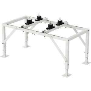 Mini Split Stand Adjustable Mini Split Ground Stand for 9000-12000 BTU Ductless Air Conditioners Heat Pumps Heavy Duty AC Stand Floor Mount Mini Split W/ 400LBS Load Capacity (White)