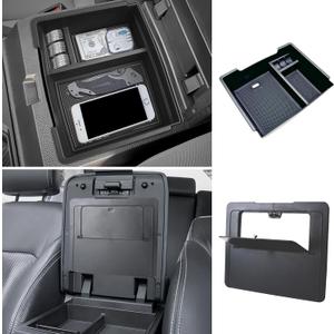 2PCS Centre Console Organizer Tray for Toyota 2024 2025 Tacoma(4th Gen) Accessories Armrest Storage Box and Hidden Storage Box Secret Compartment