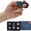 Yogi Fidget Toy, Patented Fidget Spinners for Kids, Teens and Adults, School Fidget Toys for Kids 8-12, Spinning Toys for Autism, Anxiety, ADHD Toy, Five Ring Sizes, Easy to Use Sensory - Aurora (Turquoise-purple)