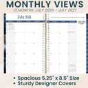 bloom daily planners 2026-2027 Planner - Academic Year (July 2026 - July 2027) Monthly & Weekly Soft Cover Planner for Women - 13 Month Calendar Agenda Book with Stickers - 5.5" x 8.25" - Midnight Sky