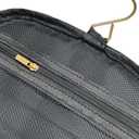 Travel Essentials, Toiletry Bag for Women & Makeup Bag with Hook  High-Capacity Travel Hanging Wash Bag | Black PU Leather, Transparent Base, Zipper Closure, Luxe Look, Durable & Stylish