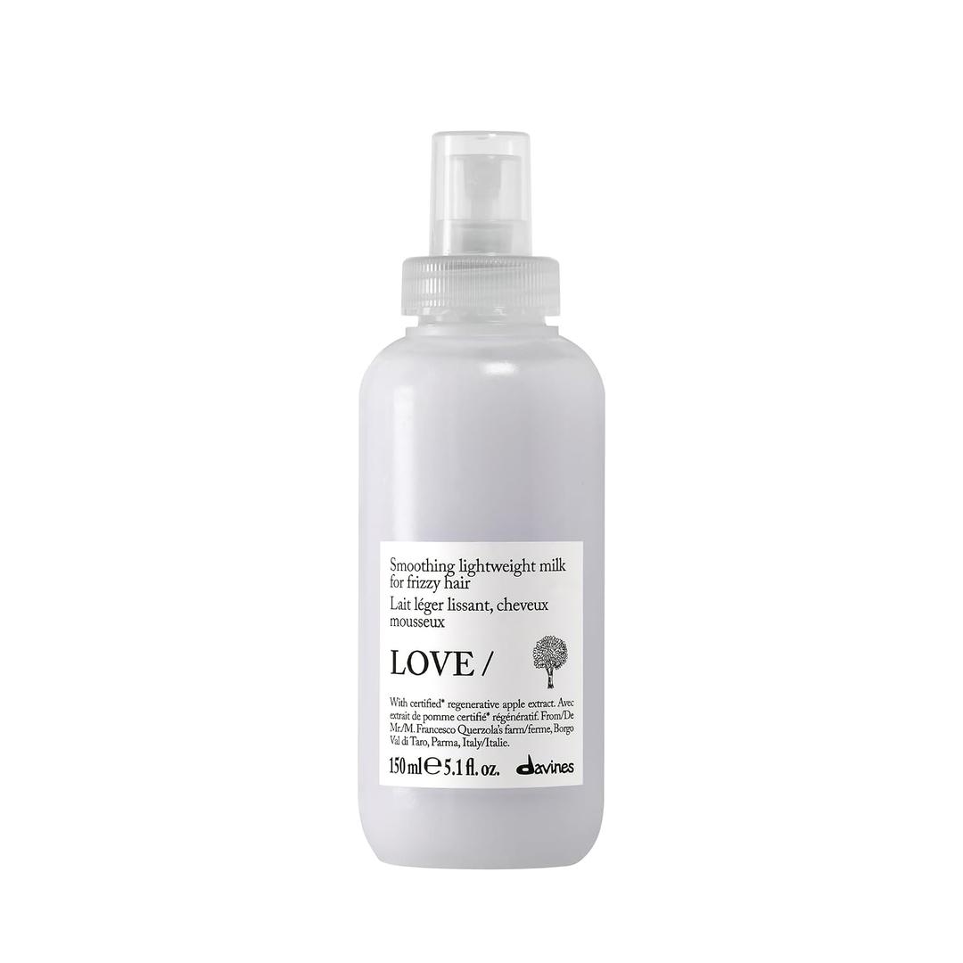 Davines LOVE/Smoother Hair Milk, Taming Leave-On Anti-Frizz Formula for Wavy, Unruly, Coarse Hair - Moisturizes & Smooths Without Leaving Residues or Weighing Down with Olive Extract