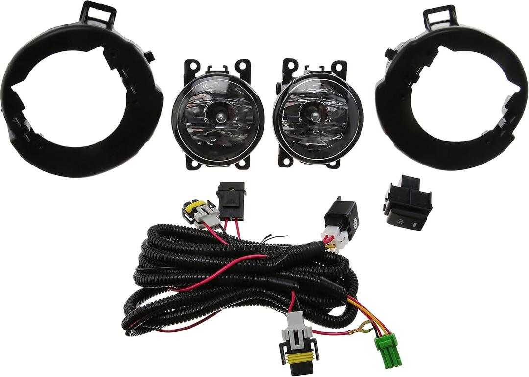 Spec-D Tuning Clear Lens Fog Lights + H11 Bulbs + Switch Included Compatible with Nissan Pathfinder 2005-2009, Frontier, L+R Pair Assembly