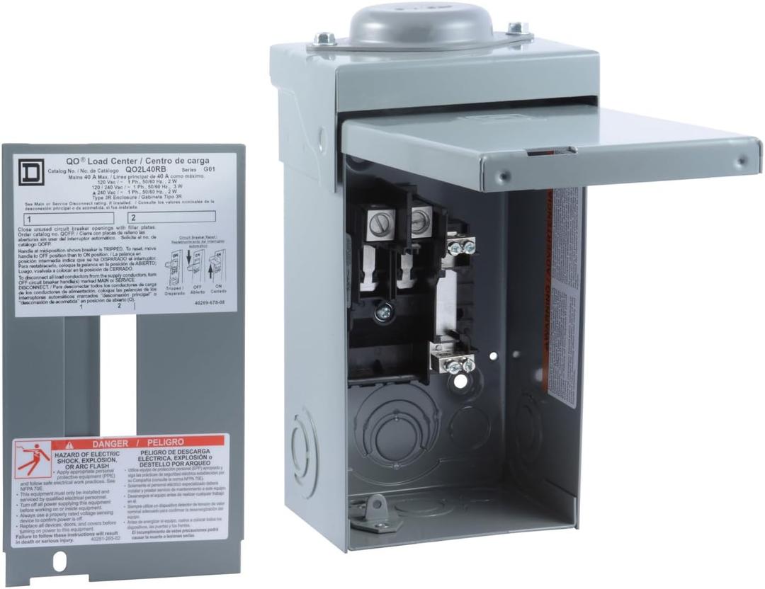 Square D - QO2L40RBCP 40A LOAD CENTER , Grey