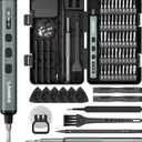 STREBITO Mini Electric Screwdriver, 67 in 1 Electric Screwdriver Kit - 50 S2 Precision Bits, 5 Torque Settings, Organized Storage, Mini Power Screwdriver Rechargeable Tool Kit for PC Electronics