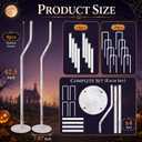 Briwooody 4 Sets White Large Halloween Skeleton Stand, Halloween