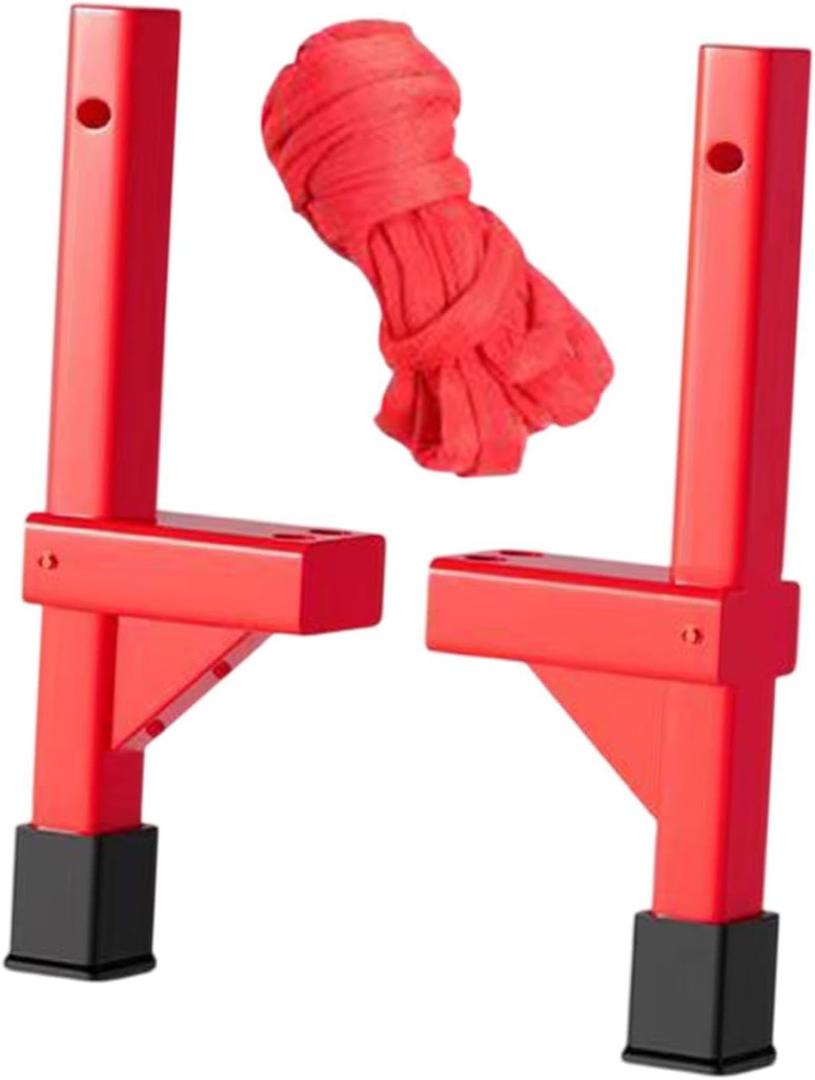 Cosplay Wooden Stilts Costume Play Props Multipurpose Folk Dance Props Solid Wood Stilt for Anime Expo Stage Performance Kids (45cm, Red)