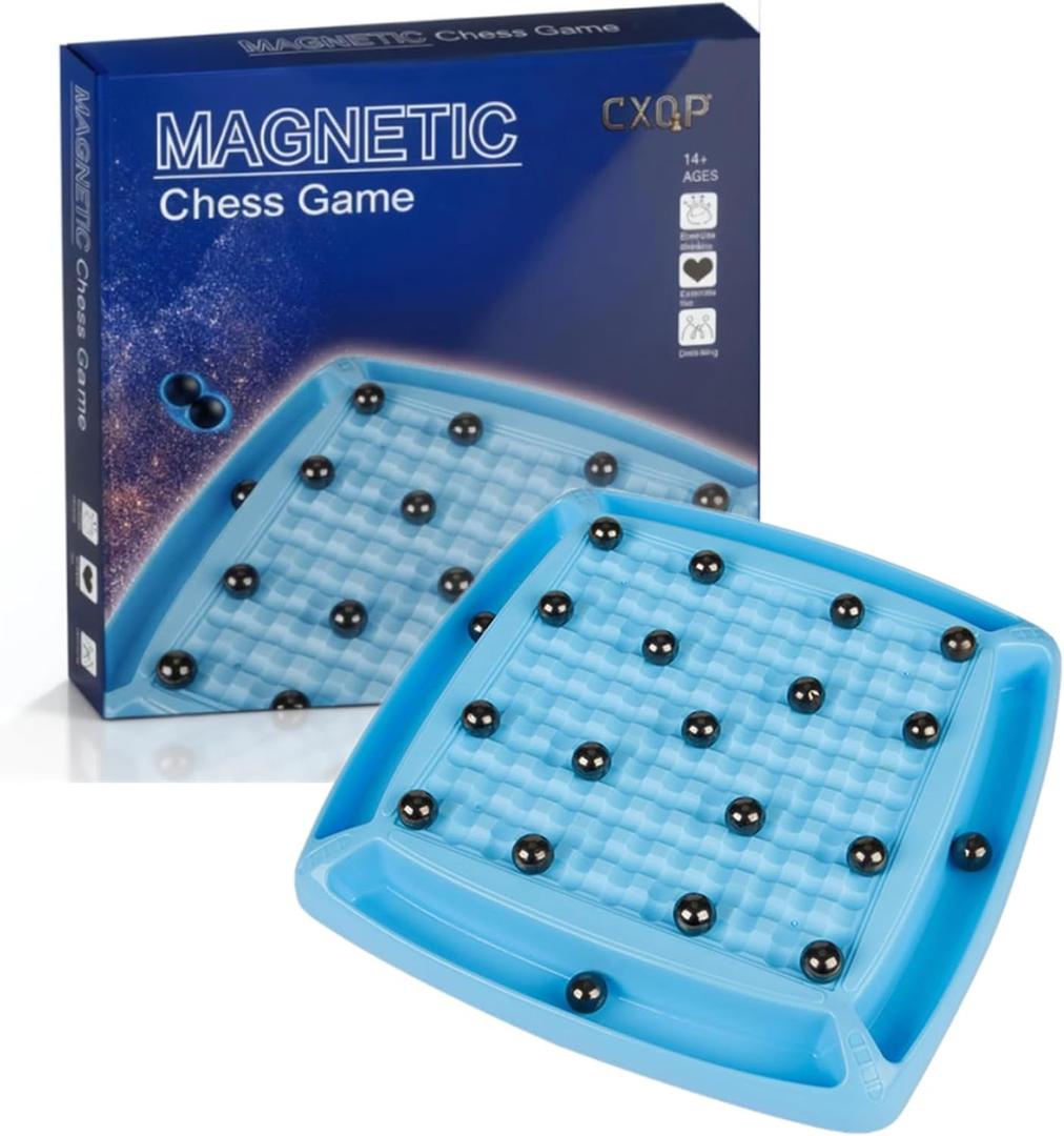 Magnet Chess Game,Board for Kids 8-12 yrs,dults and Family, Strategy Magnet Chess Board Table Games Set. (36 Chess Pieces)