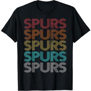 Retro Vintage Spurs T-Shirt (Black, XL)