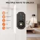 YHV Keyless Entry Door Lock with Camera Fingerprint Smart Door Lock with App Remote Control, Wi-Fi Connected Electronic Keypad Code Deadbolt Auto Unlock for Front Door