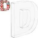 PATIKIL 10" Acrylic Letter Box D, Reusable Display Fillable Tray Container for Charcuterie Mache Chocolate Candy Birthday Party Anniversary Decorations, Clear
