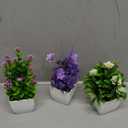 Der Rose 3 Pack Small Fake Flowers Plants Mini Artificial Potted Plants for Centerpiece Table Decorations Desk Home Bathroom Office Decor