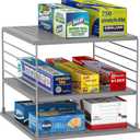 Upgraded Pantry Organizers and Storage- Divided Compartment Holder for Foil and Plastic Wrap Organizer- Kitchen Organizers and Storage for Aluminum Foil, Wraps, Box- Organization and Storage