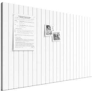 Bumusty Large Cork Board Alternative-36 x 24" Felt Bulletin Board Tiles, with 30 Pushpins, 40 Adhesive Tabs, Fine-Stripe 6-Pack, Cork Boards for Office Push Pin Board Felt Board-Milky White