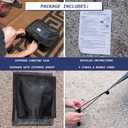 NAIMORUI RV Awning Shade Screen with Zipper, 9'X15'3" RV Awning Front Shade Screen, Black Mesh UV Blocker Sunshade Complete Kits for RV Camper Motorhome Trailer, Black