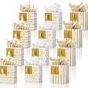 Amazon.com: Tenare 12 Pcs Small Gift Bags Mini Metallic Paper Bag Bulk Tiny with Handle Tissue Paper for Gifts Wrapping Christmas Xmas Birthday New Year Party Favor Supply(4 x 2.75 x 4.5 Inch,White Gold) : Health & Household