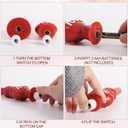 WDS WONDROUS Flameless Heart Candles Set of 2, Red LED Valentine's Day Candles - Battery Operated Love & XOXO Heart Shaped Candle for Home Decor, Wedding, Gift for Her